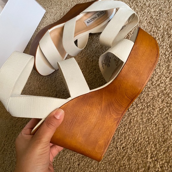 Steve Madden Strappy Wooden Wedge - Picture 4 of 4